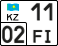 License plate Kazakhstan, Motorcycles (2012)