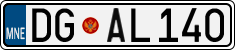 License plate of Montenegro, Cars