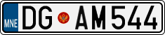License plate of Montenegro, Cars