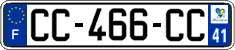 French license plate, SIV (ordinary)