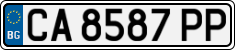 License plate of Bulgaria, Cars