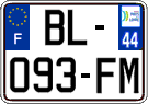 French license plate, SIV (ordinary)
