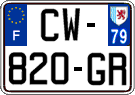 French license plate, SIV (ordinary)