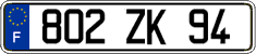 French license plate, FNI