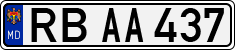 License plate of Moldova, Cars (1992)