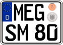 German license plate, Regular plates
