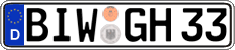 German license plate, Regular plates