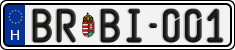 license plates of Hungary, Regular plates (2022)