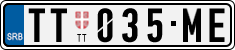 License plate of Serbia, Cars