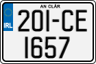 License plate of Ireland, Regular plates