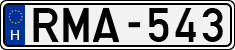 license plates of Hungary, Cars (1990)