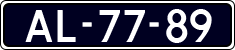 License plate of the Netherlands, Imported oldtimers (cars)