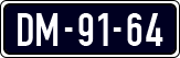 License plate of the Netherlands, Imported oldtimers (cars)