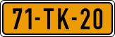 License plate of the Netherlands, Cars