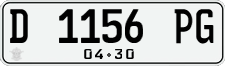 License plate of Indonesia, Regular plates
