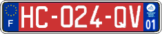 French license plate, SIV (free zones)
