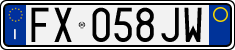 License plate of Italy, Cars (1994 year series)