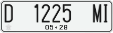 License plate of Indonesia, Regular plates