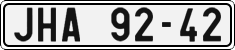 License plate of the Czech Republic, Cars (1960)