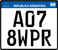 License plate of Argentina, Motorcycles (Mercosur, A123BCD)