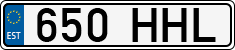 License plate of Estonia, Regular car plates