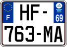 French license plate, SIV (ordinary)