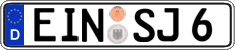 German license plate, Regular plates