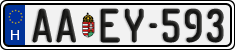 license plates of Hungary, Regular plates (2022)