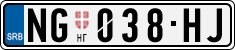 License plate of Serbia, Cars