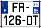 French license plate, SIV (ordinary)