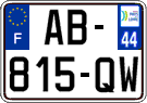 French license plate, SIV (ordinary)
