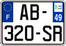 French license plate, SIV (ordinary)