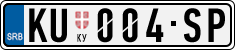 License plate of Serbia, Cars