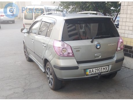 AA 2903 MX, Geely MK