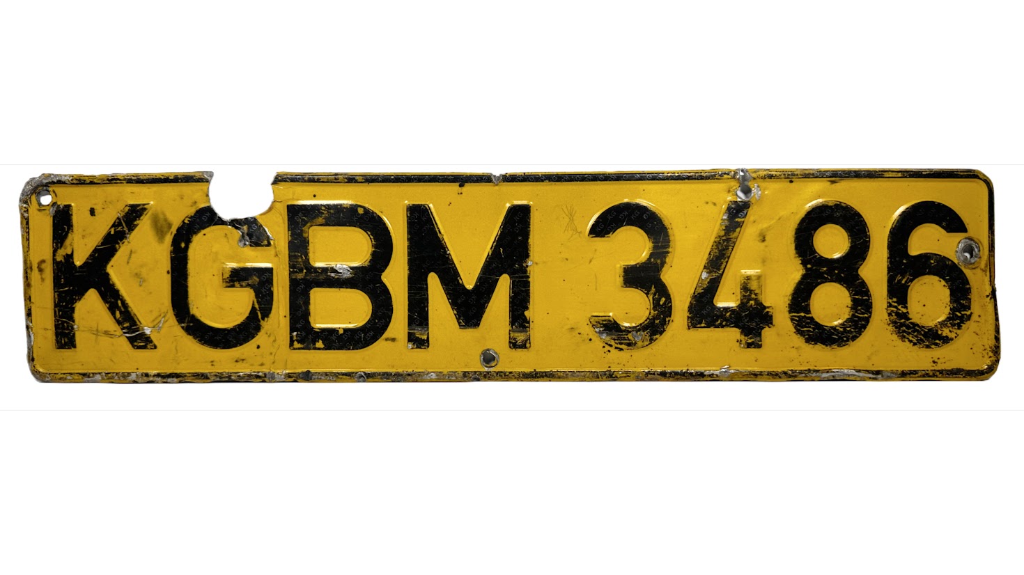 KGBM3486, License plate without vehicle 