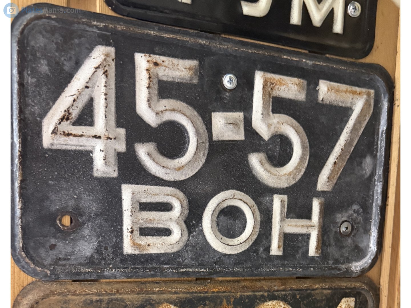 4557 ВОН, License plate without vehicle 