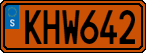 License plate of Sweden, Sportcars