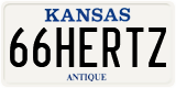 Kansas, Vanity Plates