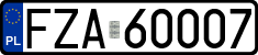 License plates of Poland, Regular car plates
