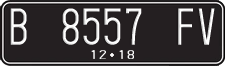 License plate of Indonesia, Regular plates