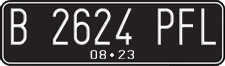 License plate of Indonesia, Regular plates