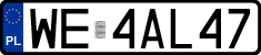 License plates of Poland, Regular car plates