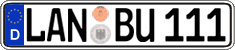 German license plate, Regular plates