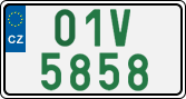 License plate of the Czech Republic, Oldtimers (2001)