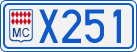 License plate of Monaco, Cars