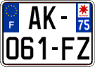 French license plate, SIV (ordinary)