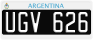 License plate of Argentina, Cars (1995, ABC 123)