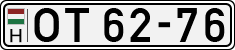 license plates of Hungary, Oldtimers (1990)