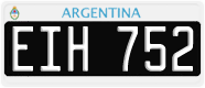 License plate of Argentina, Cars (1995, ABC 123)