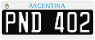 License plate of Argentina, Cars (1995, ABC 123)